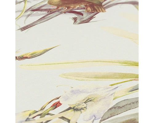 Detailansicht einer Tapete mit Pflanzenmuster