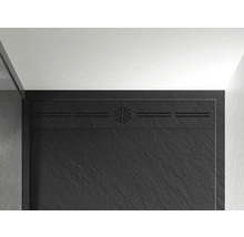 Rechteck-Duschwanne Jungborn Venti 160x90x3 cm schwarz matt-thumb-2