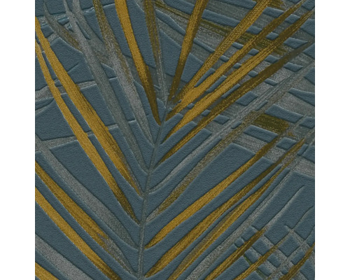 Nahaufnahme eines Wanddekors mit Palmenblattmuster