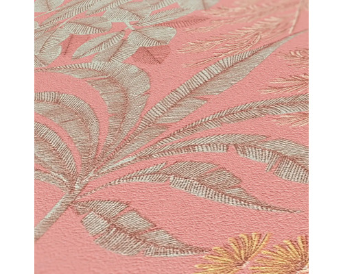 Nahaufnahme einer Tapete mit Blattmuster