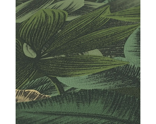 Tapete mit tropischem Blätterdesign