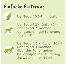 Informationen zur einfachen Fütterung von Katze, Hund und Pferd.