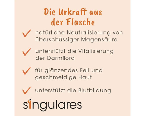 Informationen über Singulares Nahrungsergänzungsmittel für die Tiergesundheit