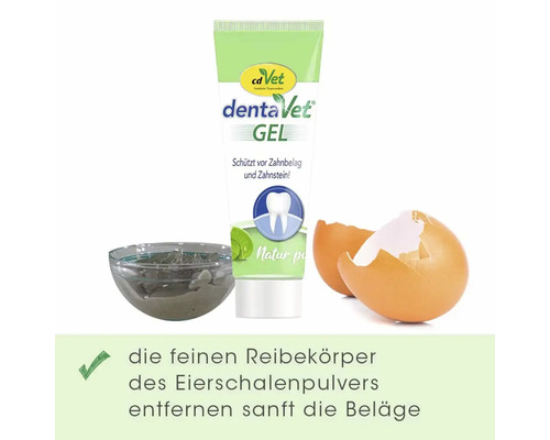 dentaVet Gel zur Zahnpflege für Tiere mit Eierschalenpulver