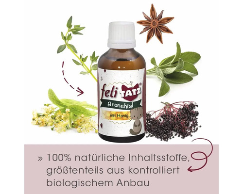 Feli TATZ Bronchial Tropfen für Katzen mit natürlichen Inhaltsstoffen