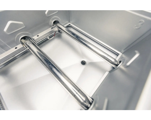 Innenansicht eines Gasgrills mit Brennern