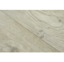 Nahaufnahme von hellem Laminatboden mit Holzstruktur