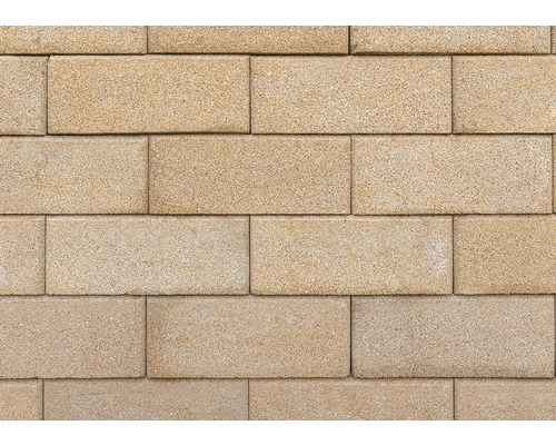 Mauer aus Betonsteinen