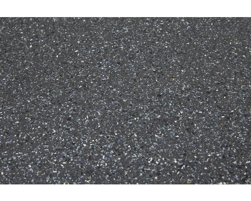 PVC-Boden Heavy Terrazzo-Optik 999D meliert anthrazit 400 cm breit (Meterware) Nahaufnahme einer dunklen Steinoberfläche mit gesprenkelter Textur