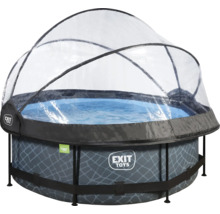 Rundes EXIT Toys Schwimmbecken mit transparenter Abdeckung