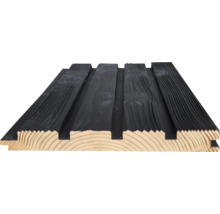 Profilholz aus Holz, schwarz