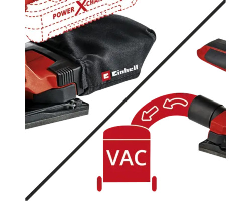 Einhell Logo, Staubsauger-Anschluss für Schleifgerät