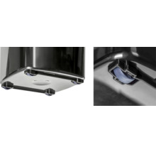Detailansicht Müllbehälter mit Rollen