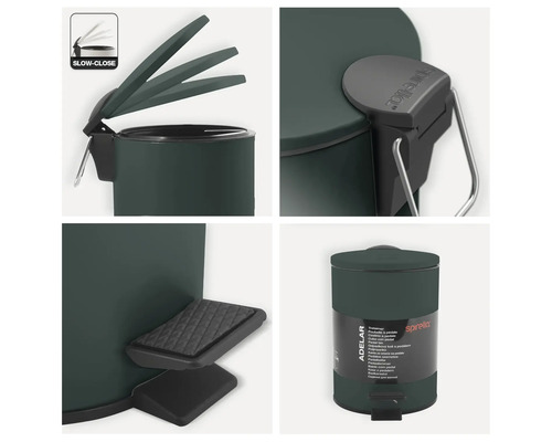 Spirella Tretabfalleimer mit Soft-Close-Funktion
