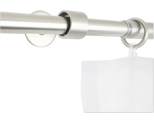 Gardinenstange mit Halterung und Vorhangringen