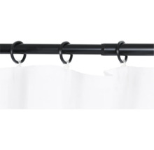 Gardinenstange mit Gardinenringen und Vorhang