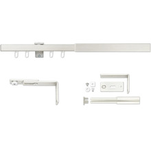 Gardinenschiene mit Zubehör für die Gardinenbefestigung