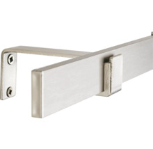 Metallgarderobenstange mit Wandhalterung und Schrauben