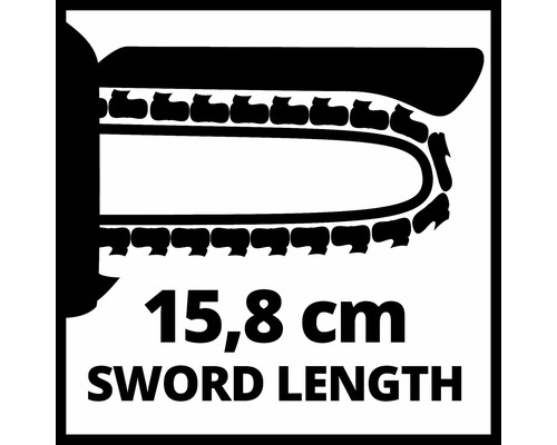 Symbol für die Schwertlänge 15,8 Zentimeter