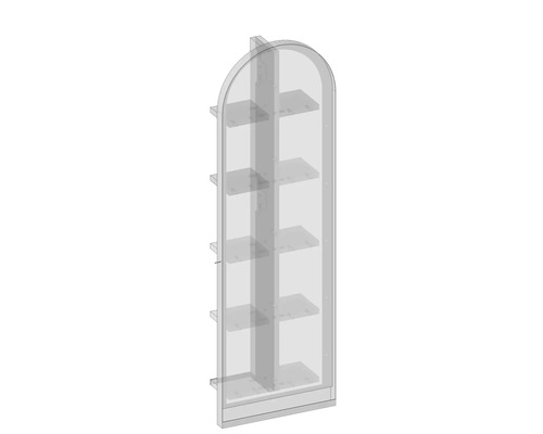 Schmaler Hängeschrank mit Regalböden