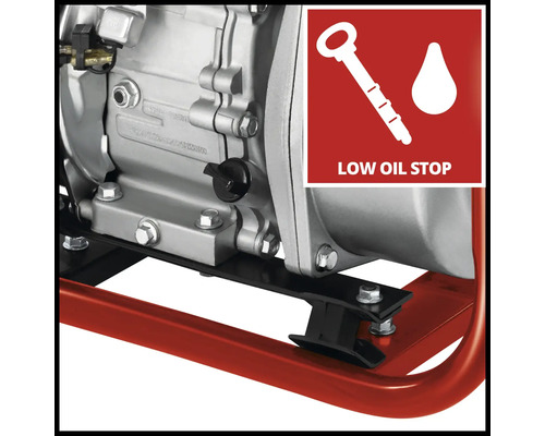 Low Oil Stop Funktion des Produkts.