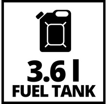 Symbol für 3.6 Liter Kraftstofftank