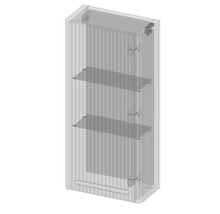 Badezimmerschrank mit zwei Regalböden zur Wandmontage