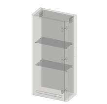 Hängeschrank Devo Gloria 2.0 40x86x21 cm Anschlag rechts glatt blau