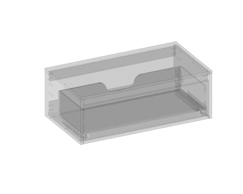 Ausziehbarer Schubladeneinsatz zur Aufbewahrung von Gegenständen.