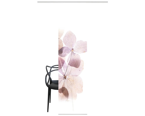 Schwarzer Stuhl mit Blumendesign