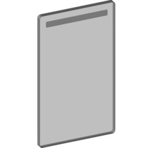 LED-Lichtspiegel Devo Sonus 2.0 55,5x94x3,5 cm schwarz