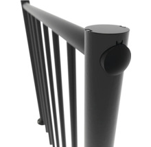 Detailansicht eines Metallzauns