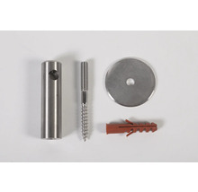 Befestigungsmaterial bestehend aus Bolzen, Schraube, Unterlegscheibe und Dübel