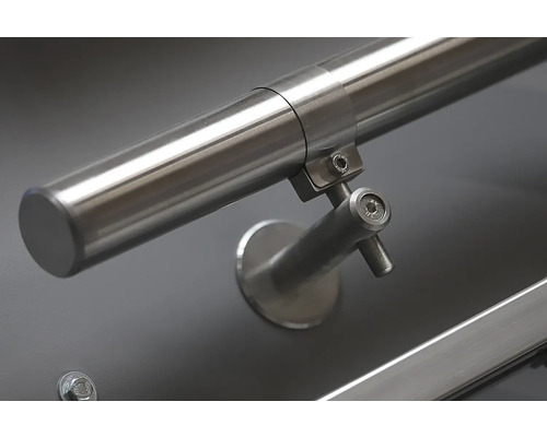 Edelstahl-Handlauf mit Wandhalterung