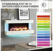 Dekorativer Elektrokamin mit 13 verschiedenen Farben zur Stimmungsbeleuchtung