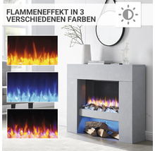 Dekorativer Elektrokamin mit drei verschiedenen Flammeneffekten
