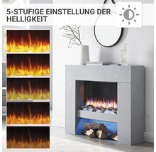 Dekorativer Elektrokamin mit fünf Helligkeitseinstellungen
