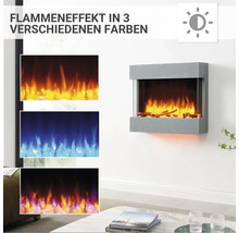 Elektrischer Wandkamin mit Flammeneffekt in drei Farben