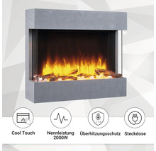 Elektrischer Kamin mit Flammeneffekt, Überhitzungsschutz und Cool Touch Funktion