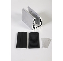 Geländerset Pertura Pontos Glasgeländer silber/transparent für Bodenmontage B: 1m-thumb-7 Geländerset Pertura Pontos Glasgeländer silber/transparent für Bodenmontage B: 1m-thumb-7