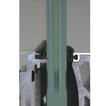 Geländerset Pertura Pontos Glasgeländer silber/transparent für Bodenmontage B: 1m-thumb-3 Geländerset Pertura Pontos Glasgeländer silber/transparent für Bodenmontage B: 1m-thumb-3