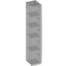 Hochschrank Devo Oval 34x165x33 cm Anschlag rechts eiche natur/weiß/schwarz