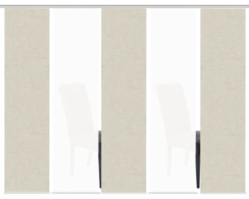 Schiebegardine aus Stoff mit geradlinigem Design