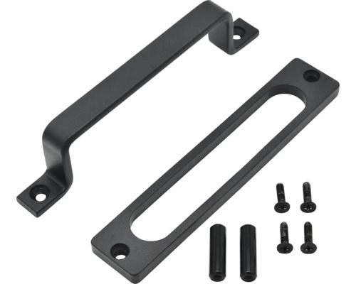 Schiebetürgriff-Set mit Griff, Blende, Schrauben und Hülsen
