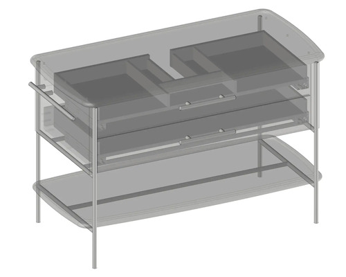 Waschtischunterschrank mit zwei Schubladen und Ablage