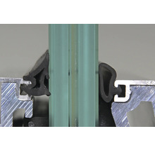 Geländerset Pertura Pontos Glasgeländer schwarz/ anthrazit für Bodenmontage B: 1m-thumb-1 Geländerset Pertura Pontos Glasgeländer schwarz/ anthrazit für Bodenmontage B: 1m-thumb-1