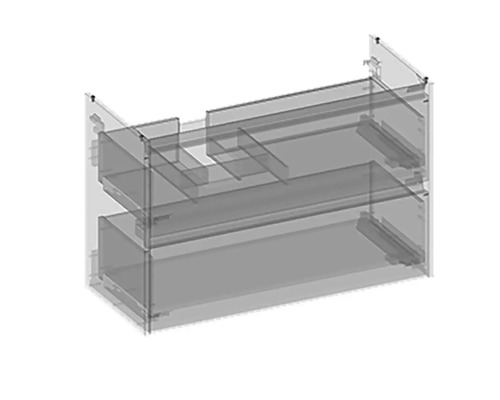 Badezimmermöbel Unterschrank mit zwei Schubladen