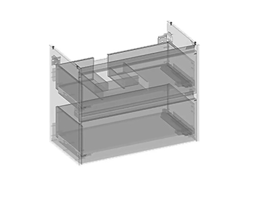 Waschtischunterschrank mit zwei Schubladen