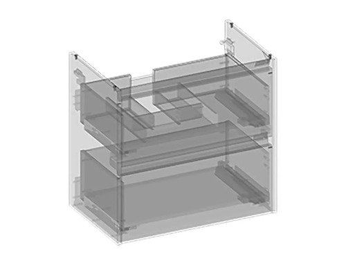 Waschtischunterschrank mit zwei Schubladen