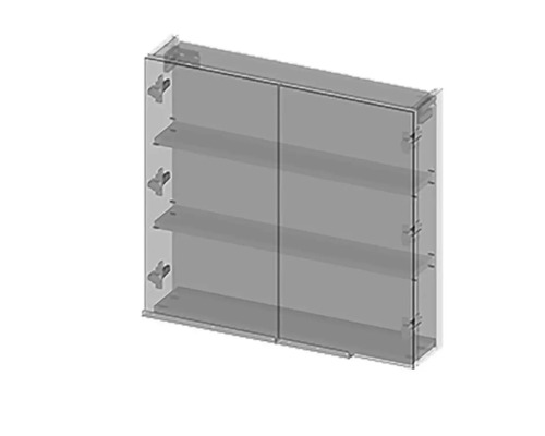 Wandhängender Badschrank mit Regalböden